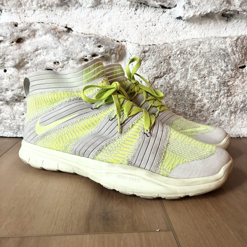 Nike Free Train Virtue Green High Top Knit Training Sneakers Shoes Mens 11.5